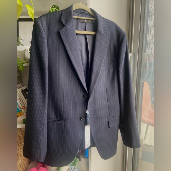 Uniqlo +J Wool Blend Tailored Jacket Dark Navy Size M - Picture 2 of 15